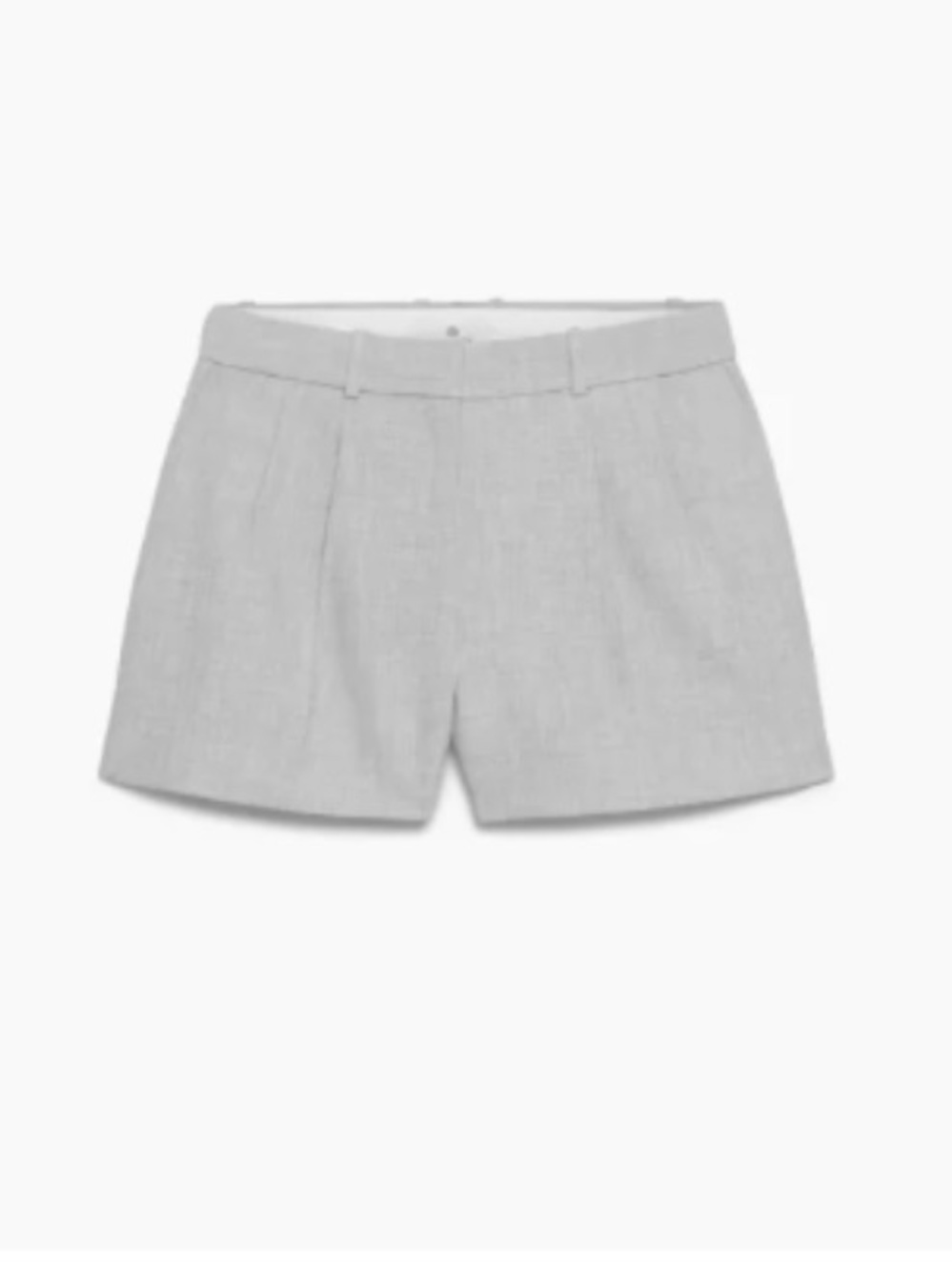 ARITZIA BABATON Light Gray pleated mini Shorts